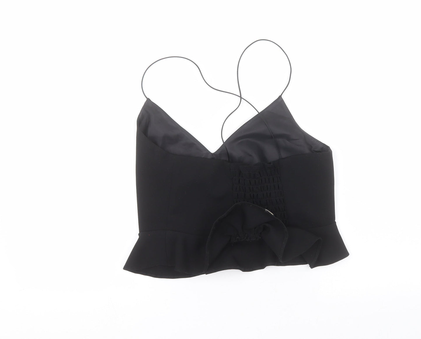 Womens UK Size 10 River Island Black Basic Blouse