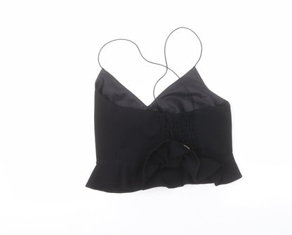 Womens UK Size 10 River Island Black Basic Blouse