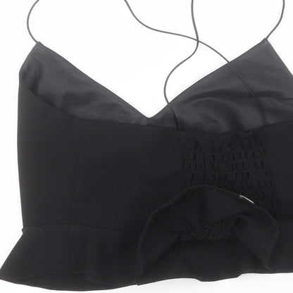 Womens UK Size 10 River Island Black Basic Blouse