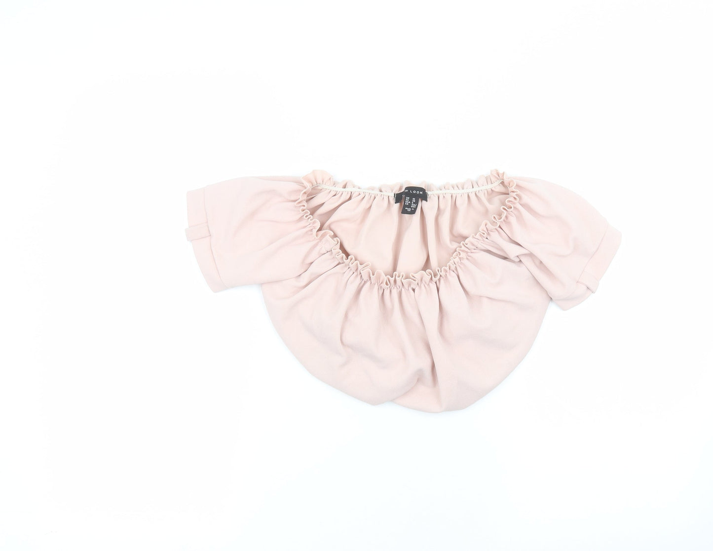 Womens UK Size 10 New Look Pink Basic Blouse