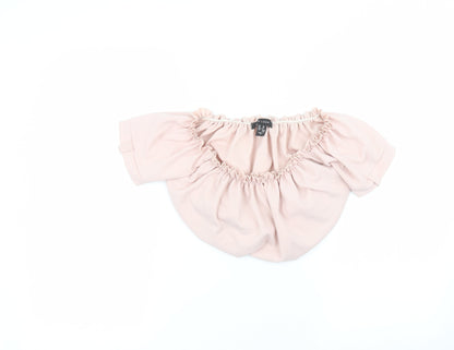 Womens UK Size 10 New Look Pink Basic Blouse