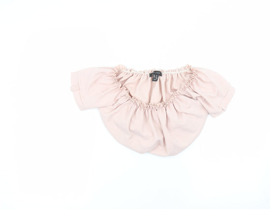 Womens UK Size 10 New Look Pink Basic Blouse