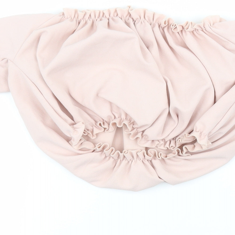 Womens UK Size 10 New Look Pink Basic Blouse