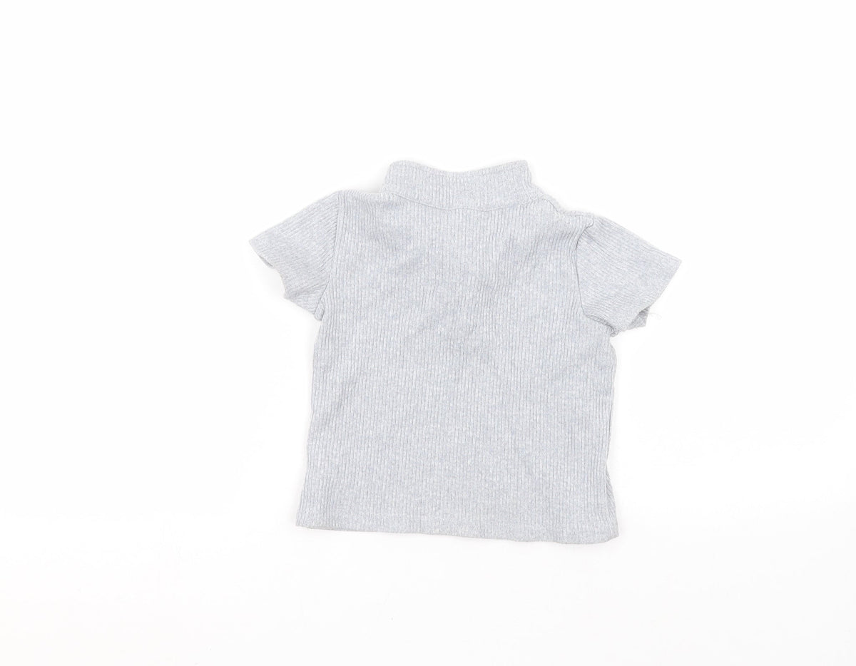 Back view of Matalan Baby Grey Basic T-Shirt, size 18-24, Months