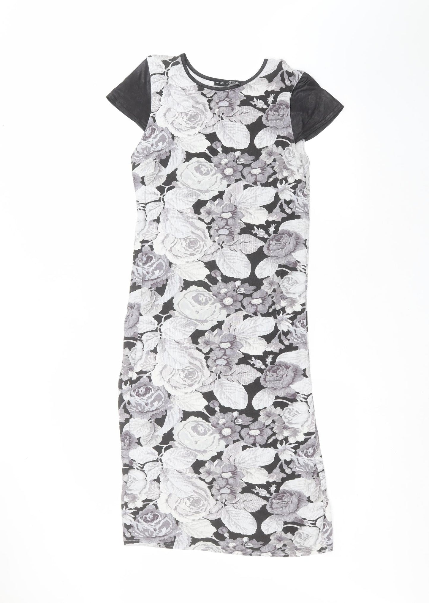 Atmosphere Womens Black Floral  A-Line  Size 14