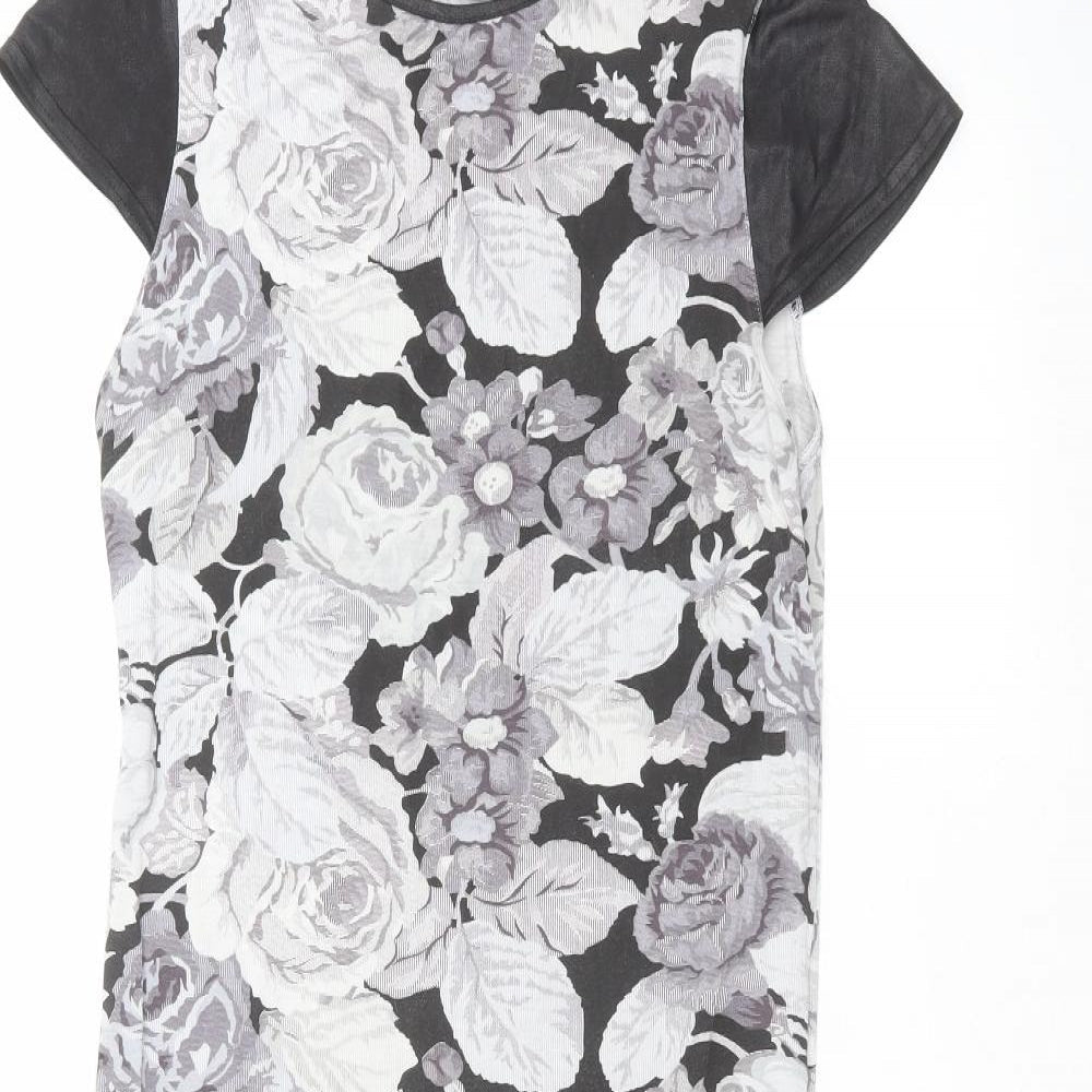 Atmosphere Womens Black Floral  A-Line  Size 14