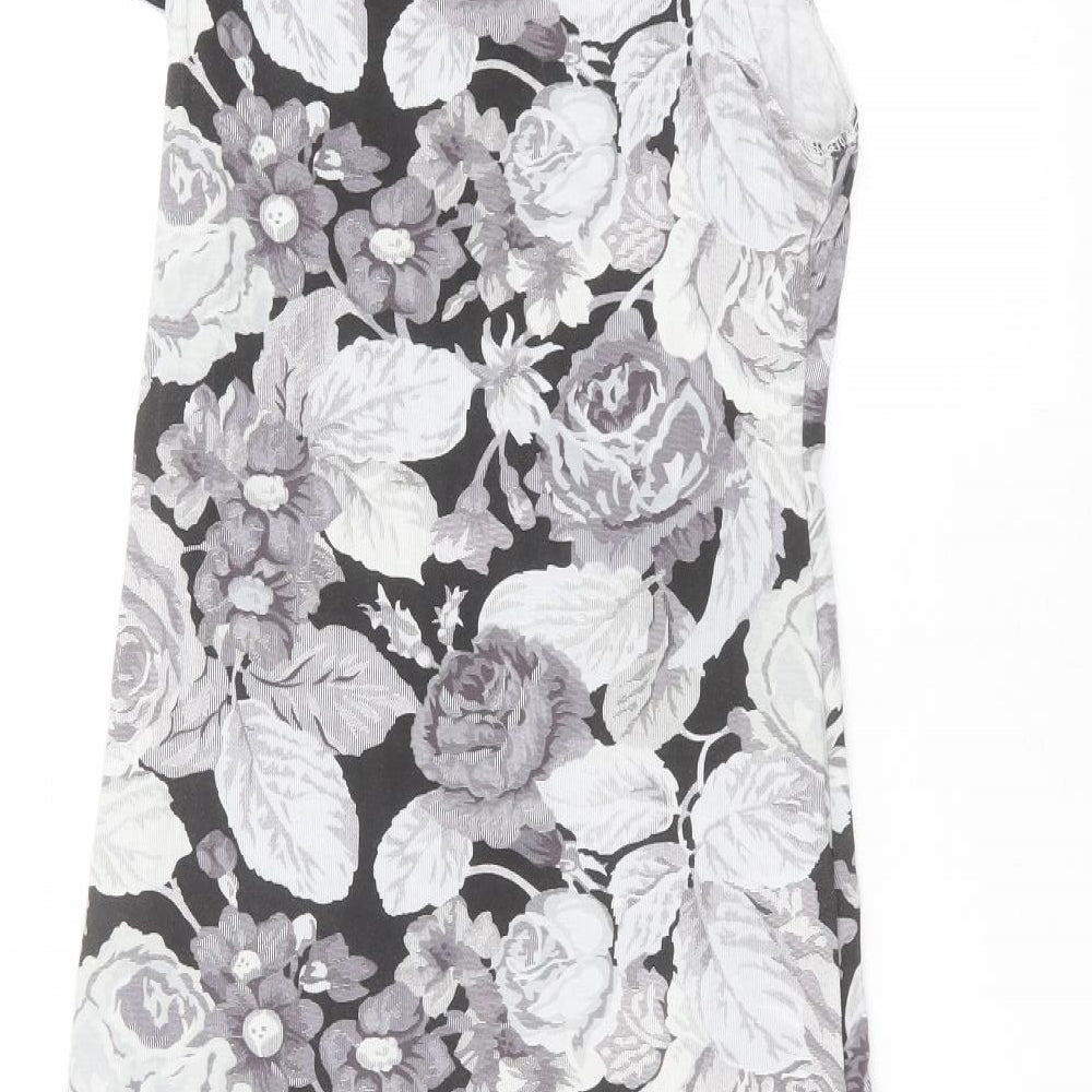 Atmosphere Womens Black Floral  A-Line  Size 14