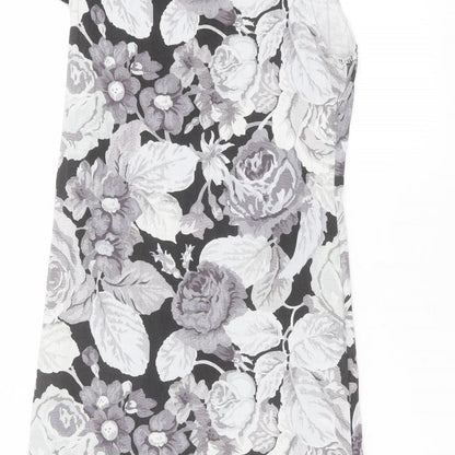 Atmosphere Womens Black Floral  A-Line  Size 14