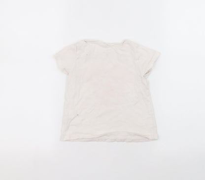 Gap Girls White   Basic T-Shirt Size 4 Years