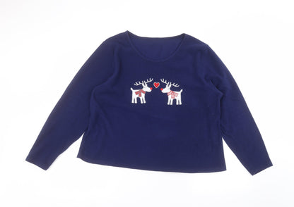 Womens UK Size L Matalan Blue Pullover Jumper