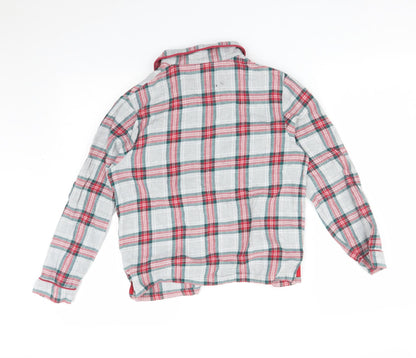 M&S Girls Multicoloured Check   Pyjama Top Size 11-12 Years