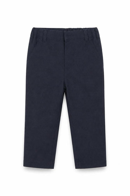 Front view of Primark boys’ blue trousers, size 12-18, months
