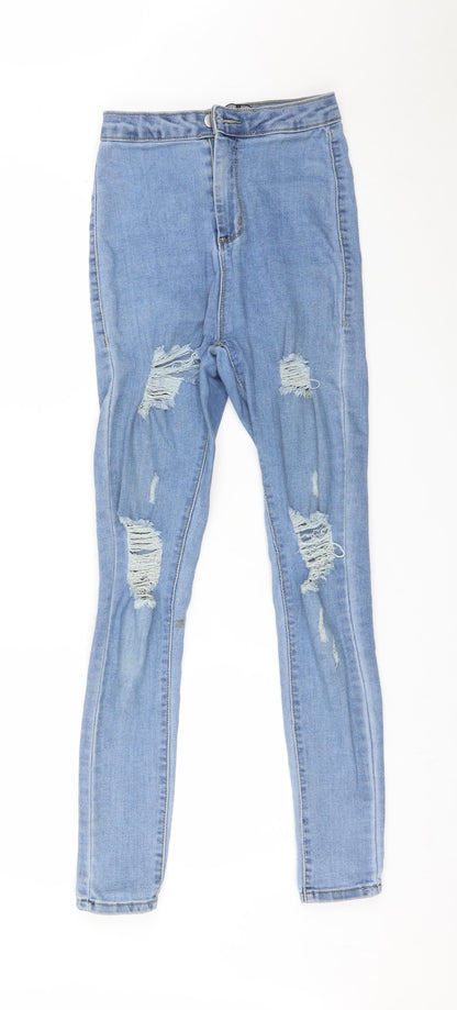 PRETTYLITTLETHING Womens Blue   Jegging Jeans Size 8 L28 in