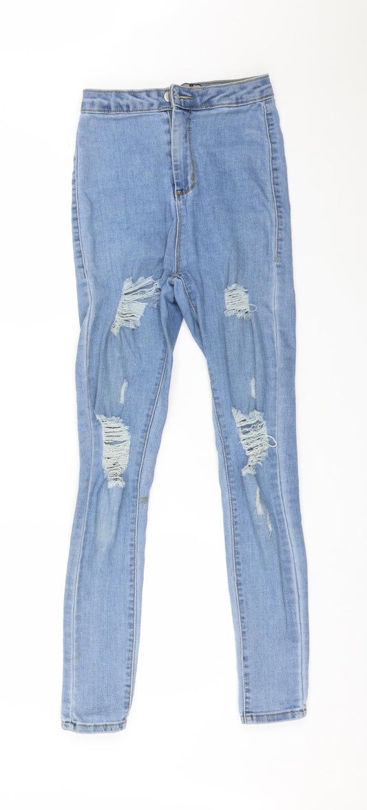 PRETTYLITTLETHING Womens Blue   Jegging Jeans Size 8 L28 in