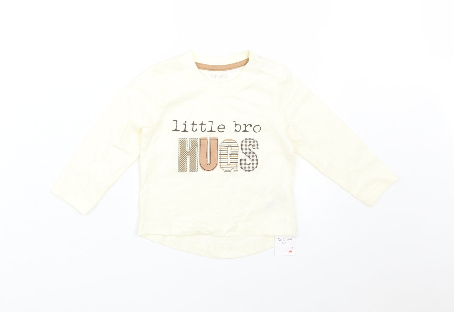 Nutmeg  Yellow   Basic T-Shirt Size 9-12 Months  - LITTLE BRO HUGS