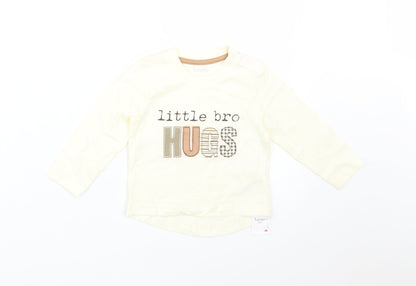 Nutmeg  Yellow   Basic T-Shirt Size 9-12 Months  - LITTLE BRO HUGS