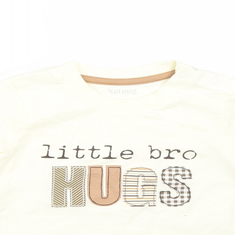 Nutmeg  Yellow   Basic T-Shirt Size 9-12 Months  - LITTLE BRO HUGS