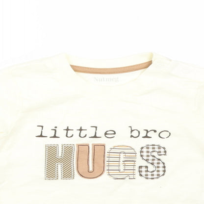 Nutmeg  Yellow   Basic T-Shirt Size 9-12 Months  - LITTLE BRO HUGS