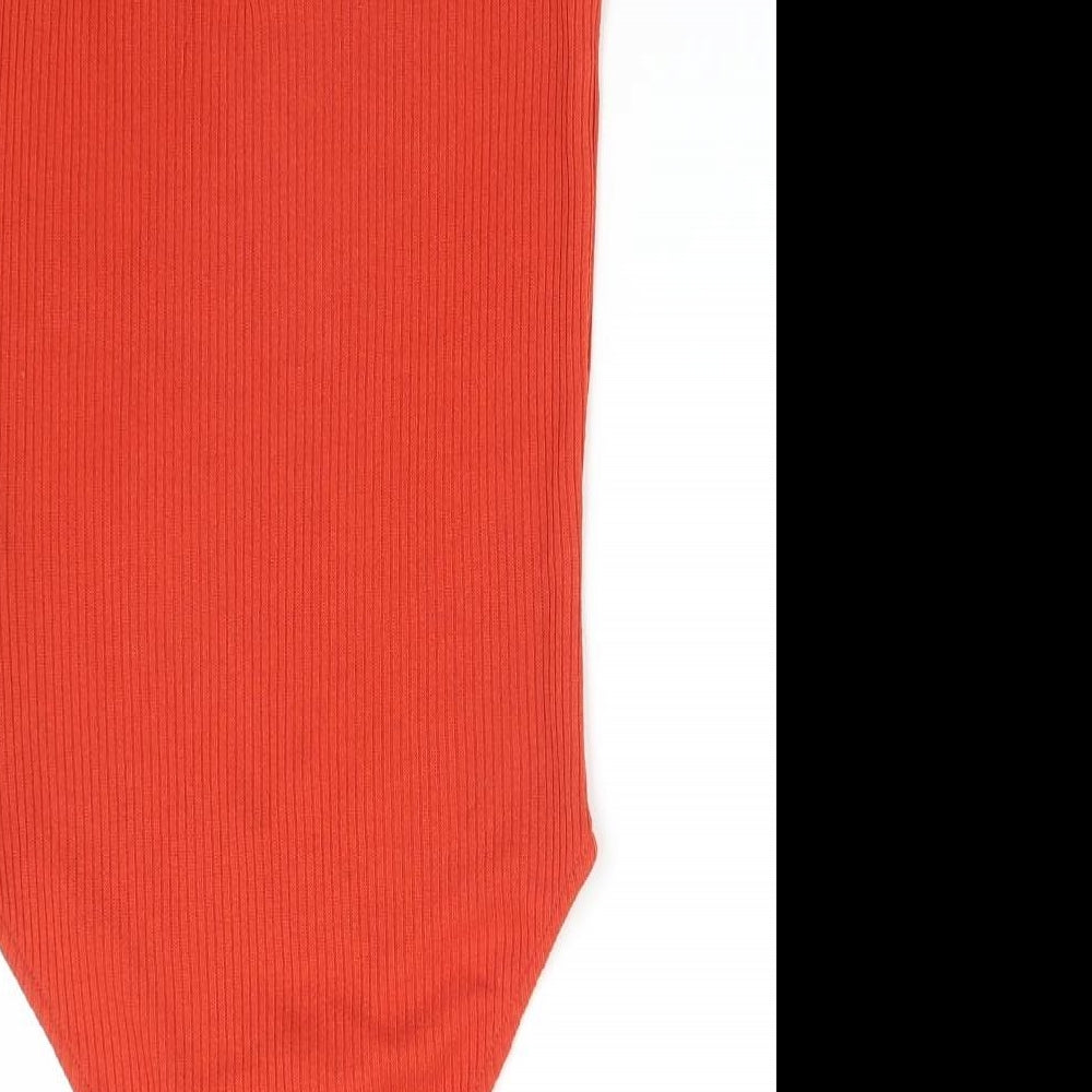 Primark Womens Red Striped  Bodysuit One-Piece Size XS