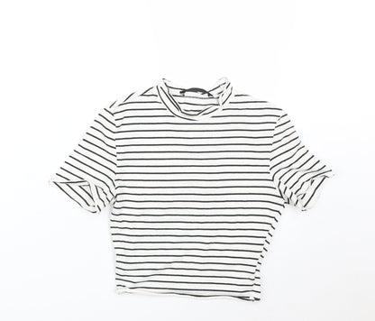SheIn Womens Multicoloured Striped  Basic T-Shirt Size XS