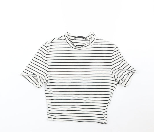 SheIn Womens Multicoloured Striped  Basic T-Shirt Size XS