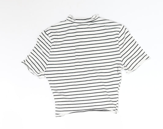 SheIn Womens Multicoloured Striped  Basic T-Shirt Size XS