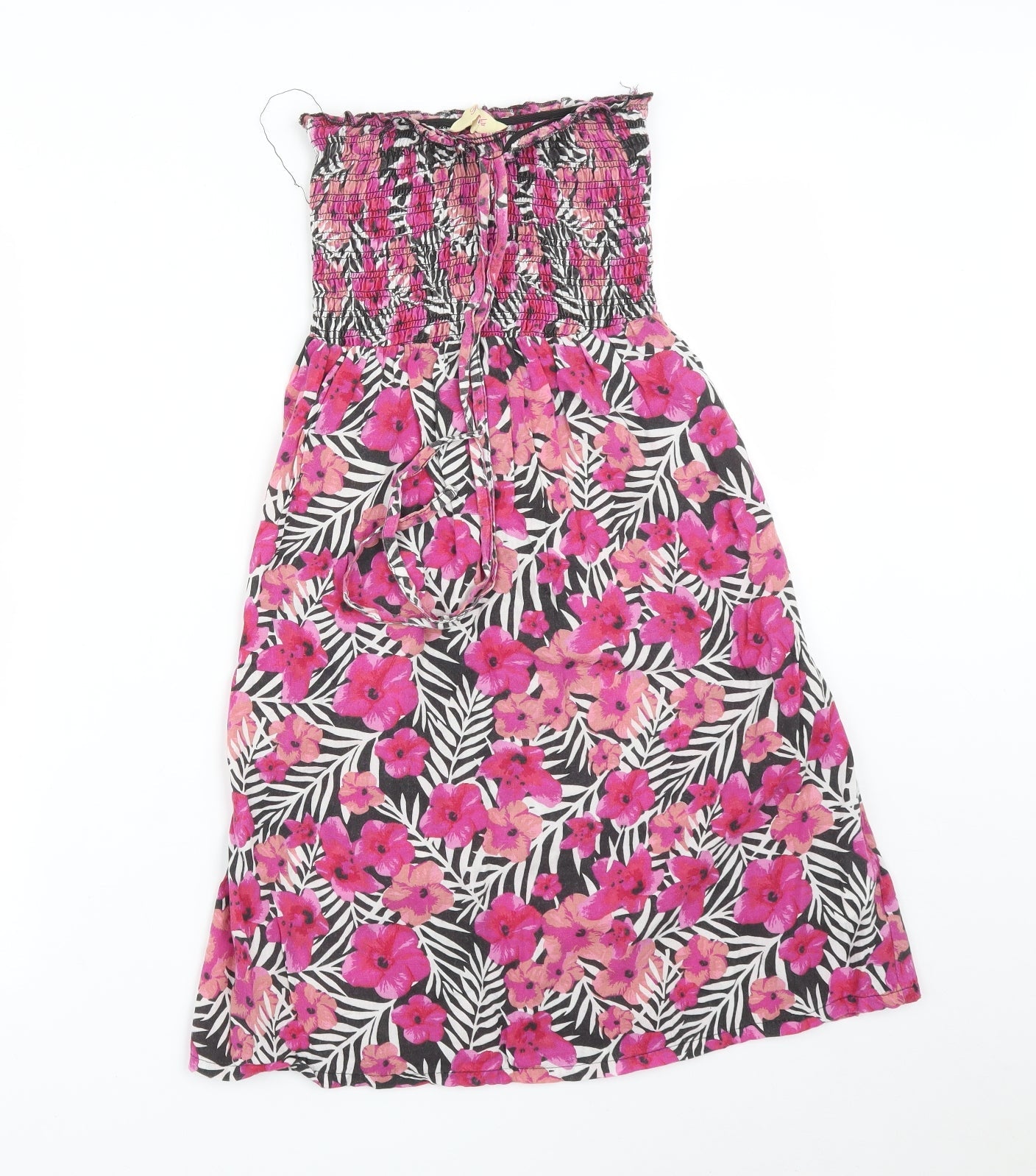 Peacocks Womens Pink Floral  A-Line  Size XS