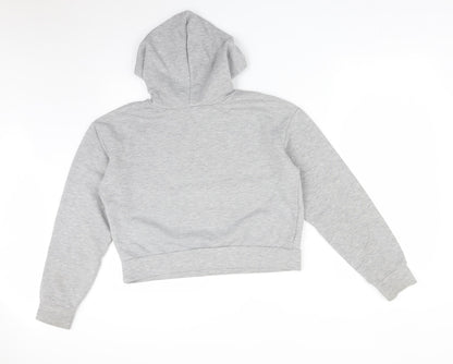 Back view of Primark women’s grey pullover hoodie, size S, - london