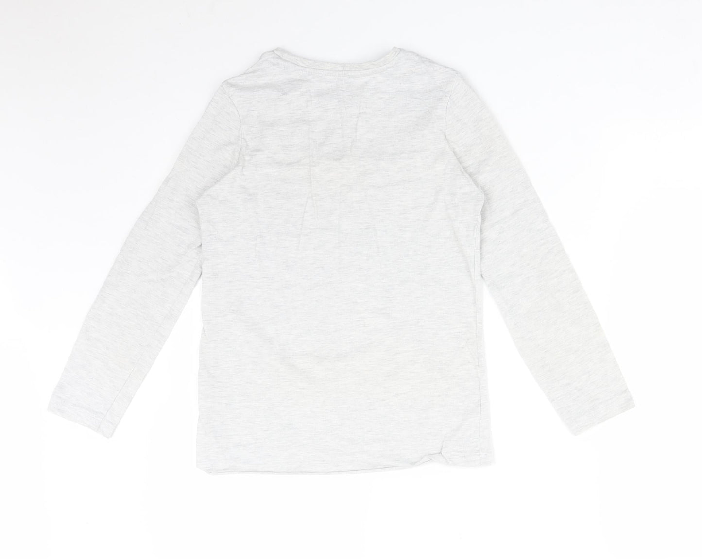 Primark Girls Grey Solid   Pyjama Top Size 11-12 Years  - WAKE ME UP AT THE WEEKEND