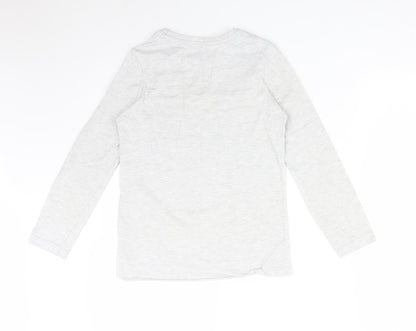 Primark Girls Grey Solid   Pyjama Top Size 11-12 Years  - WAKE ME UP AT THE WEEKEND