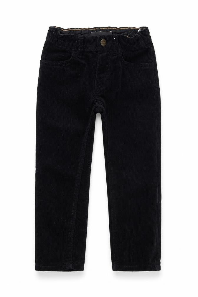 Front view of H&M girls’ black straight jeans, size 3, years