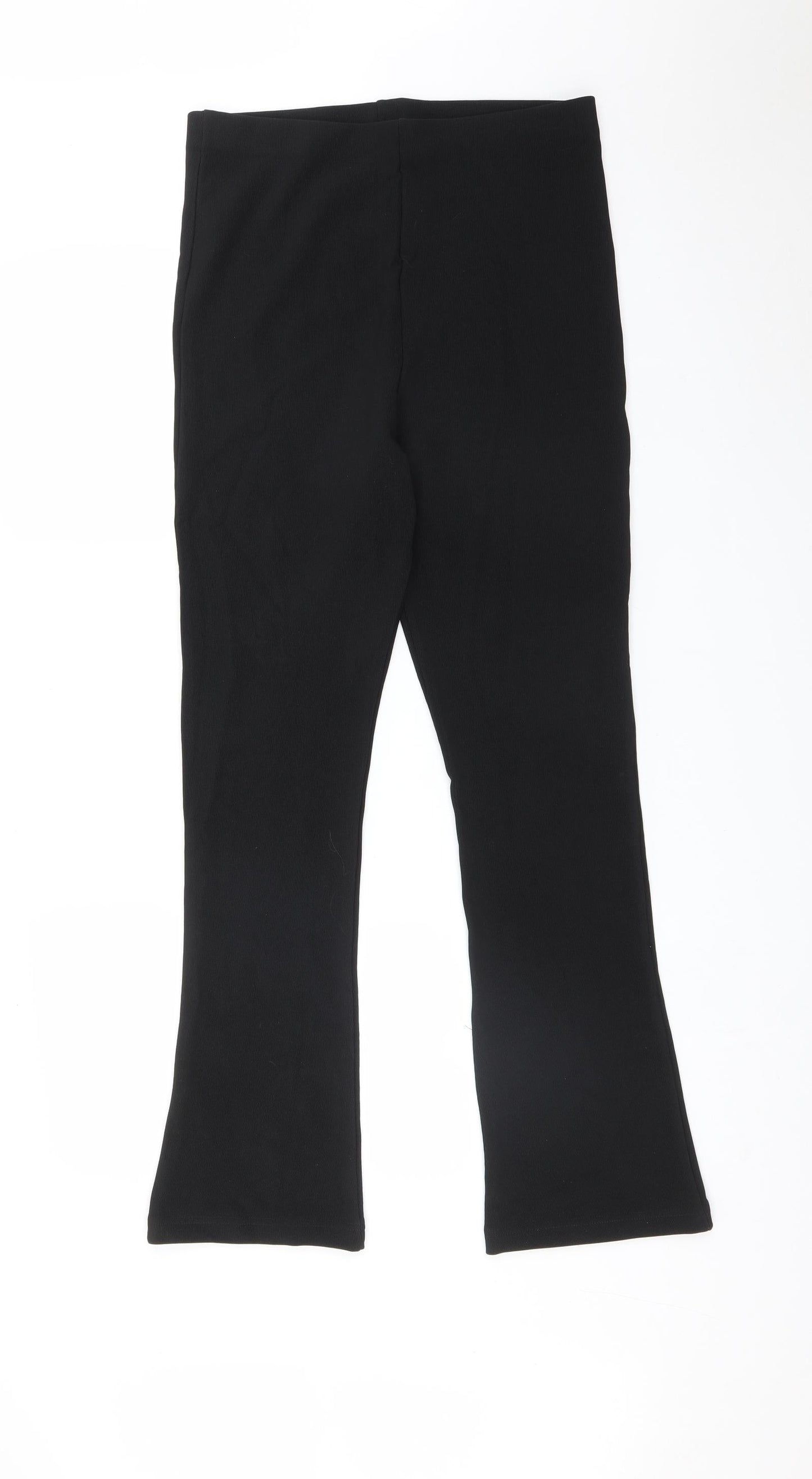 Womens UK Size 12 Preworn Regular Fit  Black Trousers
