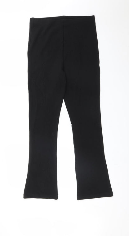 Womens UK Size 12 Preworn Regular Fit  Black Trousers
