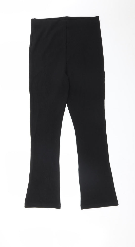 Womens UK Size 12 Preworn Regular Fit  Black Trousers
