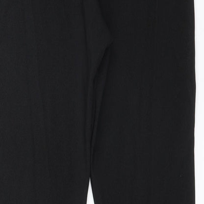 Womens UK Size 12 Preworn Regular Fit  Black Trousers