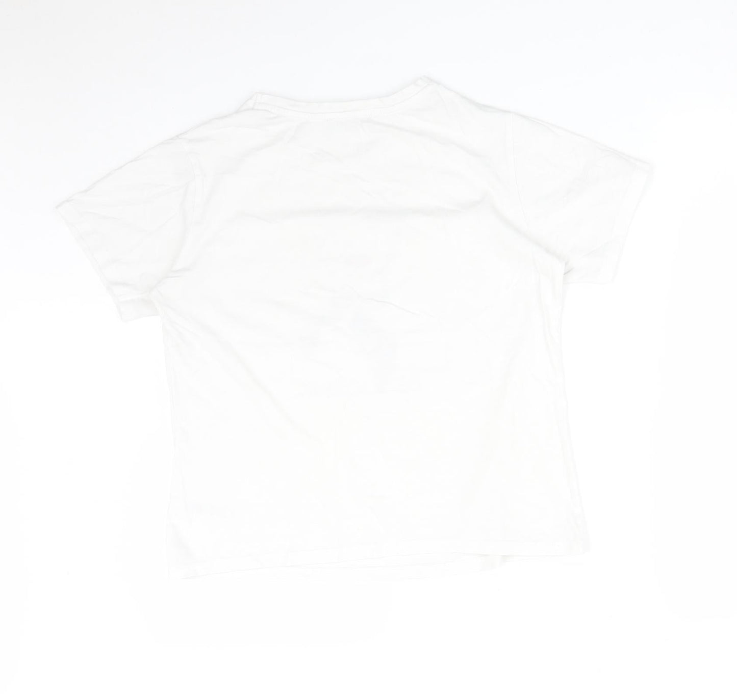 Womens UK Size S DUNNES White Basic T-Shirt