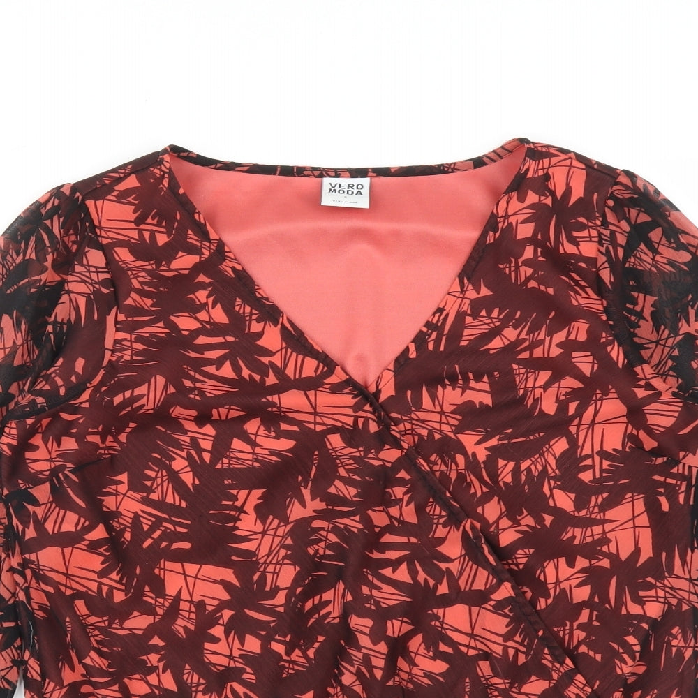 Womens UK Size S VERO MODA Multicoloured Basic T-Shirt