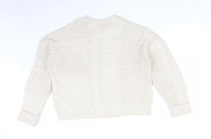 Womens UK Size M NEXT Beige Pullover Jumper