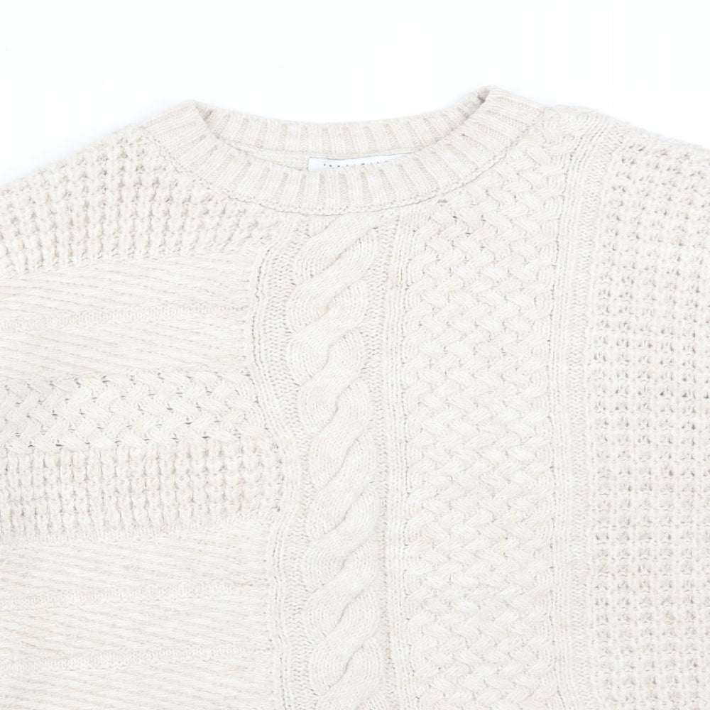 Womens UK Size M NEXT Beige Pullover Jumper