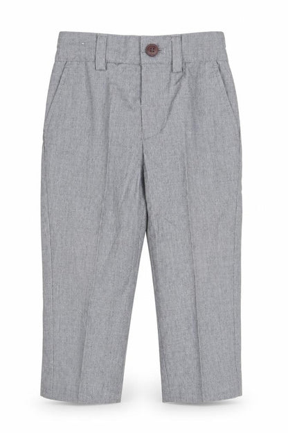 Front view of Next Baby Grey Track Pants Trousers, size 9-12, Months