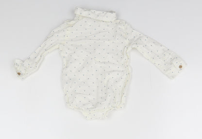 TU Baby White Geometric  Leotard One-Piece Size 9-12 Months