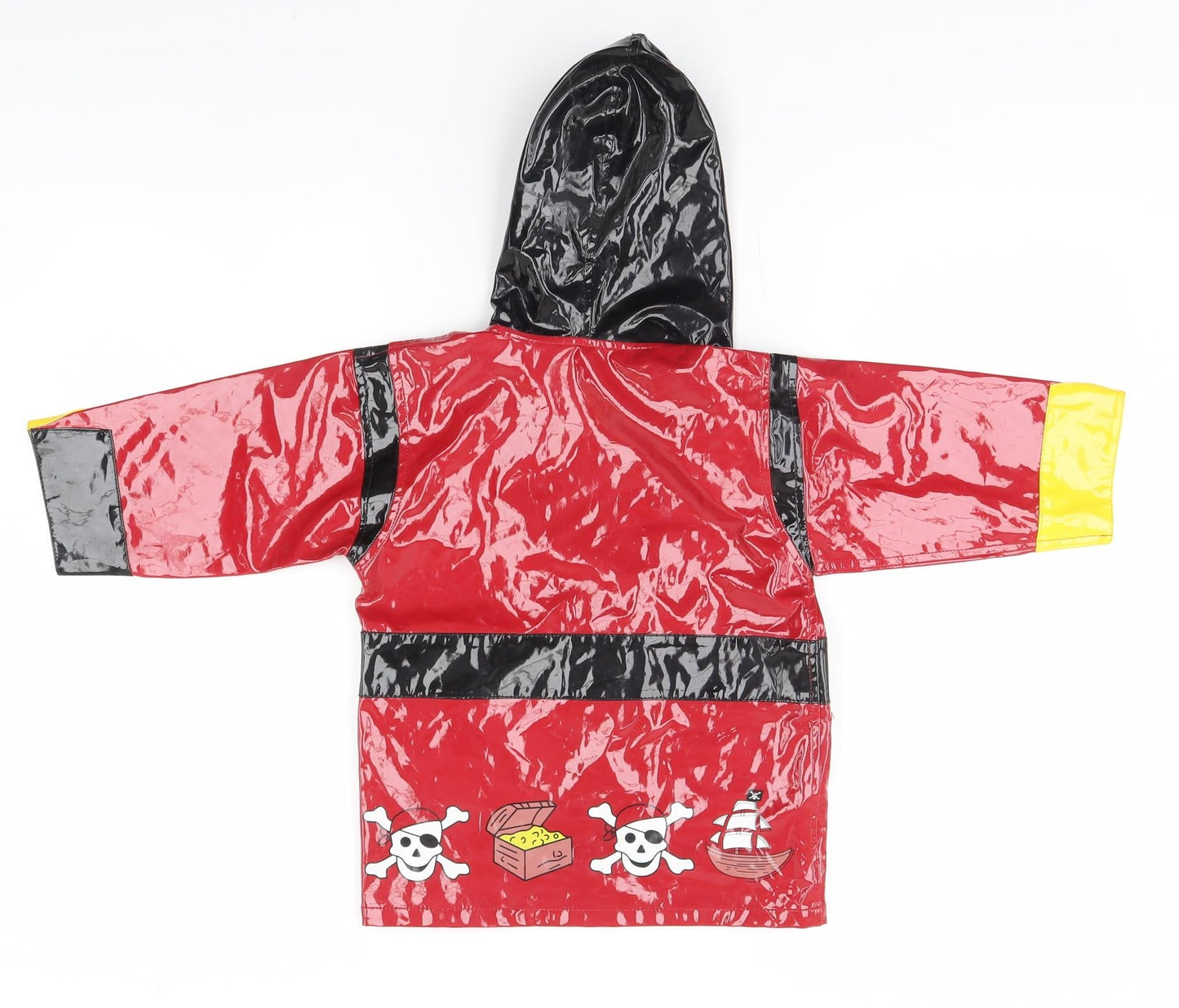 Preworn Boys Red   Rain Coat Coat Size S  - Pirates