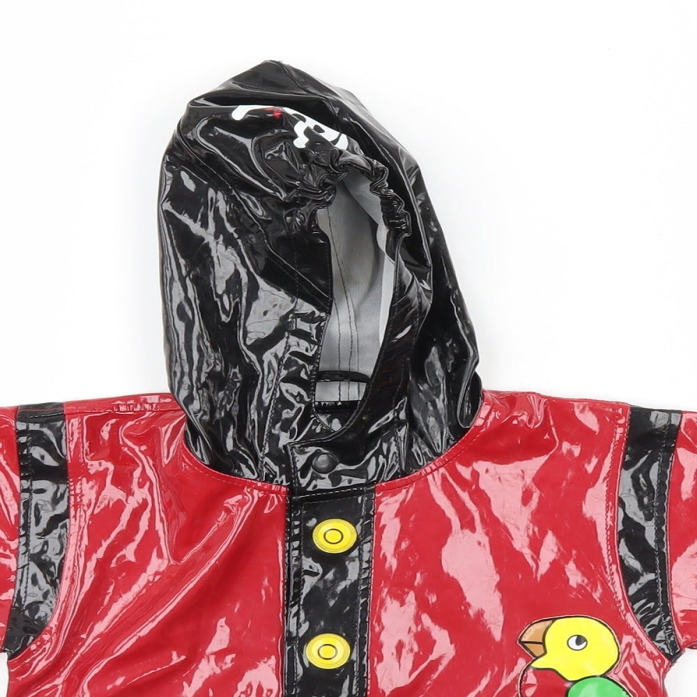 Preworn Boys Red   Rain Coat Coat Size S  - Pirates