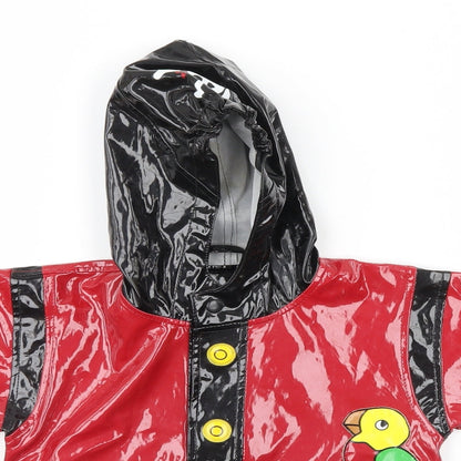 Preworn Boys Red   Rain Coat Coat Size S  - Pirates