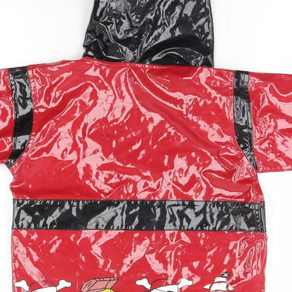 Preworn Boys Red   Rain Coat Coat Size S  - Pirates