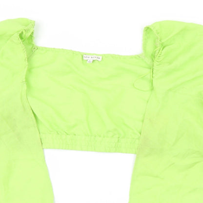 Moon River Womens Green   Basic Blouse Size L
