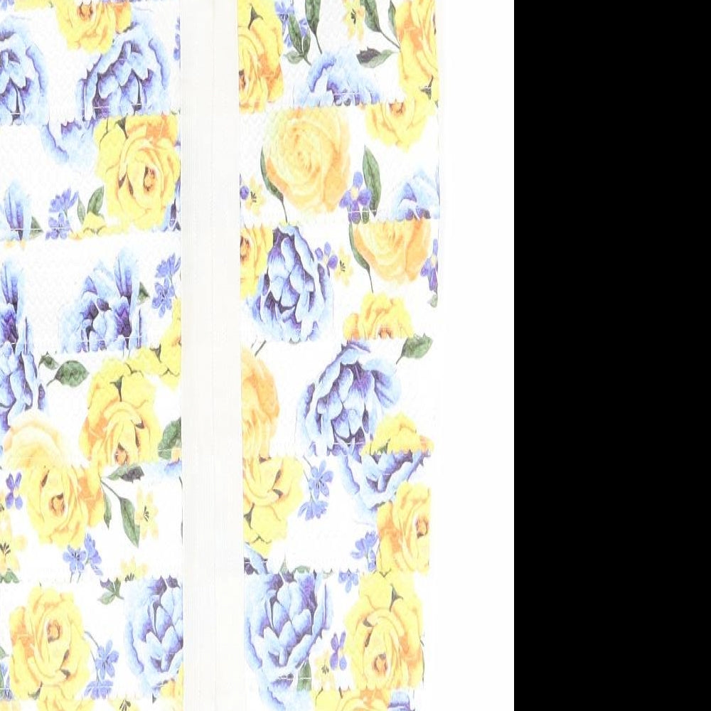 New Look Womens White Floral  Pencil Dress  Size 10