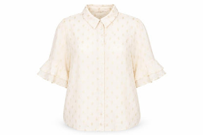 Womens UK Size 16 Dorothy Perkins Ivory Basic Button-Up