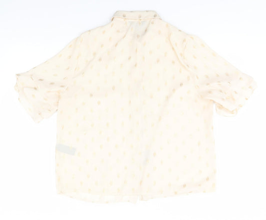 Womens UK Size 16 Dorothy Perkins Ivory Basic Button-Up