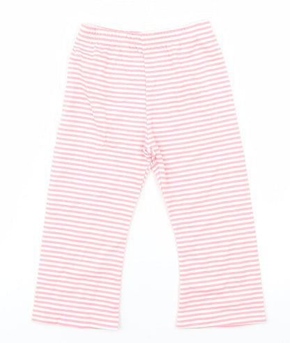 Ladybird Baby Pink Striped  Sweatpants Trousers Size 12-18 Months